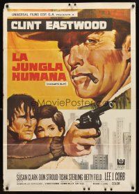 3b074 COOGAN'S BLUFF Spanish '68 art of Clint Eastwood in New York City, directed by Don Siegel!