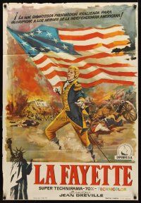 3b080 LAFAYETTE Spanish '62 Jean Dreville, great artwork of U.S. revolutionary war!