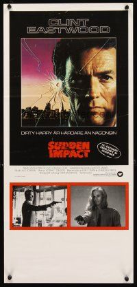 3b235 SUDDEN IMPACT Swedish stolpe '83 Clint Eastwood is at it again as Dirty Harry, great images!