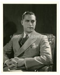 3c164 CHESTER MORRIS 8x10 still '30s great seated portrait wearing suit & tie by Mac Julien!