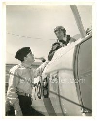 3c216 DEVIL DOGS OF THE AIR 8x10 still '35 Pat O'Brien looks up at pilot James Cagney in bi-plane!