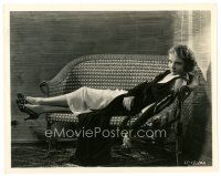 3c256 ELISSA LANDI deluxe 8x10 still '30s full-length laying on couch with cigarette in hand!