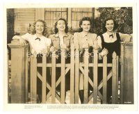 3c294 FOUR WIVES 8x10 still '39 Priscilla Lane, Rosemary Lane, Lola Lane & Gale Page by fence!