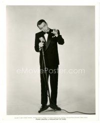 3c297 FRANK SINATRA 8x10 still '57 full-length portrait in tuxedo with microphone by Mal Bulloch!