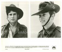 3c305 GALLIPOLI 8x9.75 still '81 directed by Peter Weir, split image of Mel Gibson & Mark Lee!