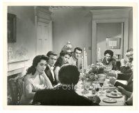 3c326 GIANT 8x10 still '56 Rock Hudson looks longingly at Elizabeth Taylor at dinner table!