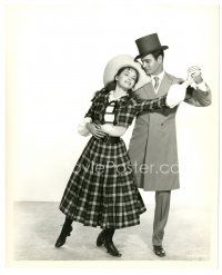 3c329 GIGI 8x10 still '58 full-length c/u of Leslie Caron dancing with Louis Jourdan!