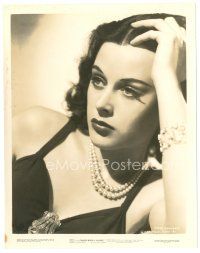 3c387 HEDY LAMARR 8x10 still '38 wonderful close up of the sexy star wearing pearls from Algiers!