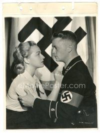 3c404 HITLER'S CHILDREN 8x11 key book still '43 c/u of Nazi Tim Holt holding Bonita Granville!