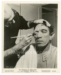 3c423 HUNCHBACK OF NOTRE DAME candid 8x10 still '57 front view of Anthony Quinn in makeup chair!