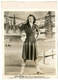 3c462 JANE BRYAN 8x11 key book still '30s full-length wearing ice skates with hands on her hips!