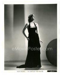 3c498 JUNE WILKINS 8x10 still '30s full-length in sexy black velvet evening gown by Gene Kornman!