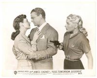 3c523 KISS TOMORROW GOODBYE 8x10 still '50 James Cagney between Barbara Payton & Helena Carter!
