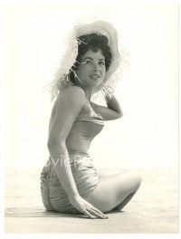 3c592 MARA LANE 7.25x9.5 still '60s the sexy Austrian actress on the beach of Venice Italy!