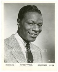 3c665 NAT KING COLE 8x10 still '55 great smiling portrait from The Nat King Cole Musical Story!