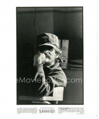 3c799 SCHINDLER'S LIST candid 8x10 still '93 great close up of director Steven Spielberg in chair!