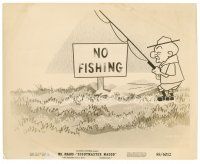 3c802 SCOUTMASTER MAGOO 8x10 still '58 great cartoon image of him fishing where he shouldn't!