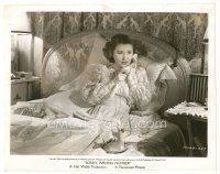 3c842 SORRY WRONG NUMBER 8x10 still '48 c/u of concerned Barbara Stanwyck talking on phone in bed!