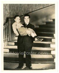 3c848 SPANKY McFARLAND/JOE COBB 8x10 still '30s grown up Joe holding Spanky by stairs!