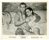 3c905 THUNDERBALL 8x10 still '65 Sean Connery as James Bond in raft with sexy Claudine Auger!