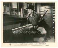 3c973 WHITE HEAT 8x10 still '49 close up of James Cagney kneeling with shotgun by window!
