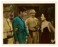 3c862 STRANGE CARGO color 8x10 still '40 Clark Gable held at gunpoint looking at Joan Crawford!