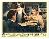 3c747 REAR WINDOW color English FOH LC '54 Hitchcock, Grace Kelly watches Stewart talk to Corey!