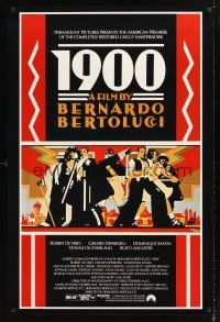 3f009 1900 1sh R91 directed by Bernardo Bertolucci, Robert De Niro, cool Doug Johnson art!