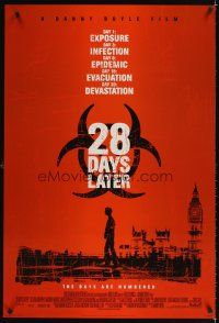 3f014 28 DAYS LATER style A int'l DS 1sh '03 Danny Boyle, Cillian Murphy vs. zombies in London!