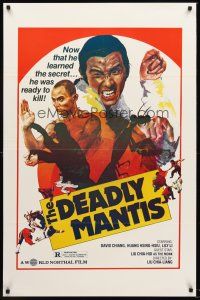 3f170 DEADLY MANTIS 1sh '84 Tang Lang, David Chiang, he was ready to kill!