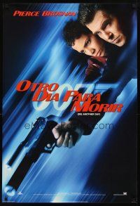 3f184 DIE ANOTHER DAY Spanish/U.S. style B int'l teaser DS 1sh '02 Brosnan as Bond, Halle Berry!