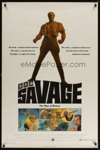 3f191 DOC SAVAGE 1sh '75 Ron Ely is The Man of Bronze, written by George Pal!