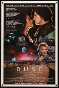 3f197 DUNE advance 1sh '84 David Lynch sci-fi epic, image of Kyle MacLachlan, Sting with knife!