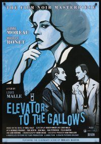 3f208 ELEVATOR TO THE GALLOWS 1sh R05 Ascenseur pour l'echafaud, Kimura art of Jeanne Moreau!