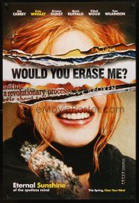 3f218 ETERNAL SUNSHINE OF THE SPOTLESS MIND teaser DS 1sh '04 wacky image of Kate Winslet!