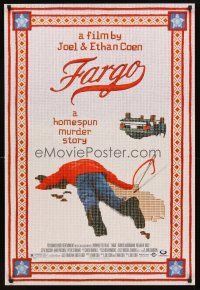 3f234 FARGO DS 1sh '96 a homespun murder story from the Coen Brothers, great art!
