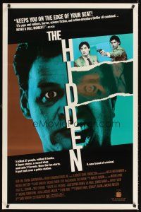 3f324 HIDDEN 1sh '87 it's cops & robbers, horror, and action-adventure thriller all combined!