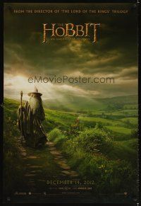 3f327 HOBBIT: AN UNEXPECTED JOURNEY teaser DS 1sh '12 cool image of Ian McKellen as Gandalf!