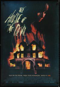 3f340 HOUSE OF THE DEVIL DS 1sh '09 Jocelin Donahue, cool horror artwork!