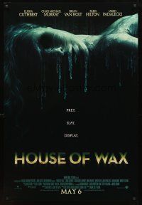 3f341 HOUSE OF WAX advance DS 1sh '05 Elisha Cuthbert, wild art, prey, slay display!