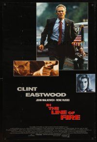 3f356 IN THE LINE OF FIRE int'l DS 1sh '93 Wolfgang Petersen, Clint Eastwood in Secret Service!