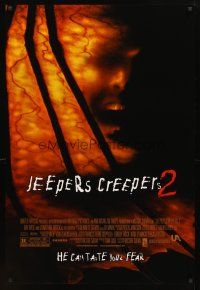 3f391 JEEPERS CREEPERS 2 DS 1sh '03 Ray Wise, Jonathan Breck, creepy horror image!