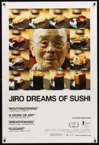 3f395 JIRO DREAMS OF SUSHI DS 1sh '11 cool image of 85-year-old sushi master Jiro Ono!