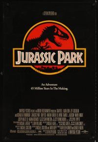 3f398 JURASSIC PARK 1sh '93 Spielberg, Richard Attenborough re-creates dinosaurs!