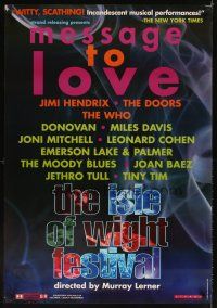 3f507 MESSAGE TO LOVE: THE ISLE OF WIGHT FESTIVAL 1sh '97 epic music festival documentary!