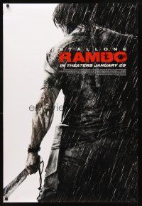 3f624 RAMBO advance DS int'l 1sh '08 Julie Benz, wildman Sylvester Stallone in title role w/knife!