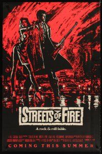3f746 STREETS OF FIRE advance 1sh '84 Walter Hill directed, Michael Pare, Diane Lane, different!