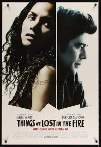 3f779 THINGS WE LOST IN THE FIRE advance DS 1sh '07 cool image of Halle Berry, Benicio Del Toro!
