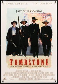 3f790 TOMBSTONE DS 1sh '93 Kurt Russell as Wyatt Earp, Val Kilmer as Doc Holliday