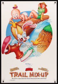 3f796 TRAIL MIX-UP DS 1sh '93 cartoon art Roger Rabbit, Baby Herman, Jessica Rabbit!